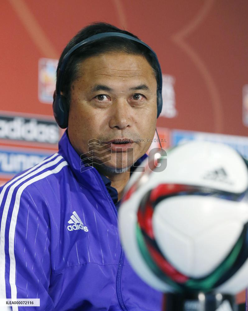 Japan manager Sasaki attends press conference
