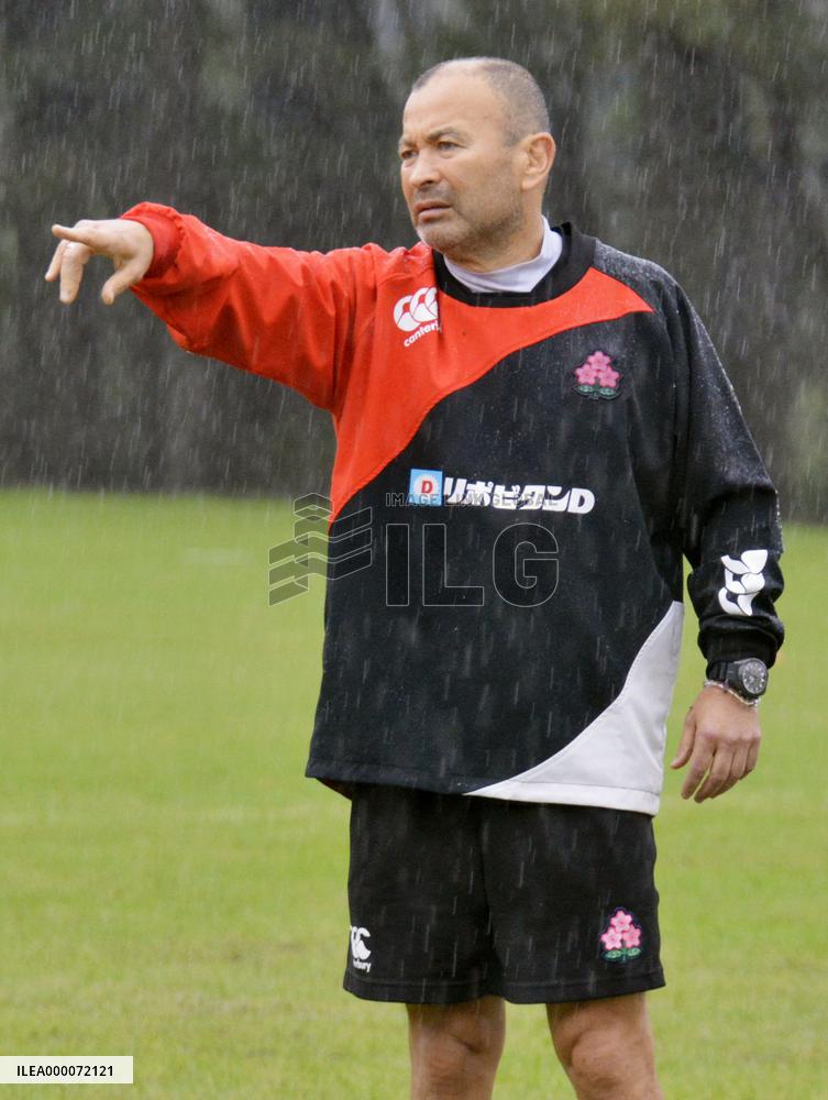 Japan rugby coach Jones in Miyazaki