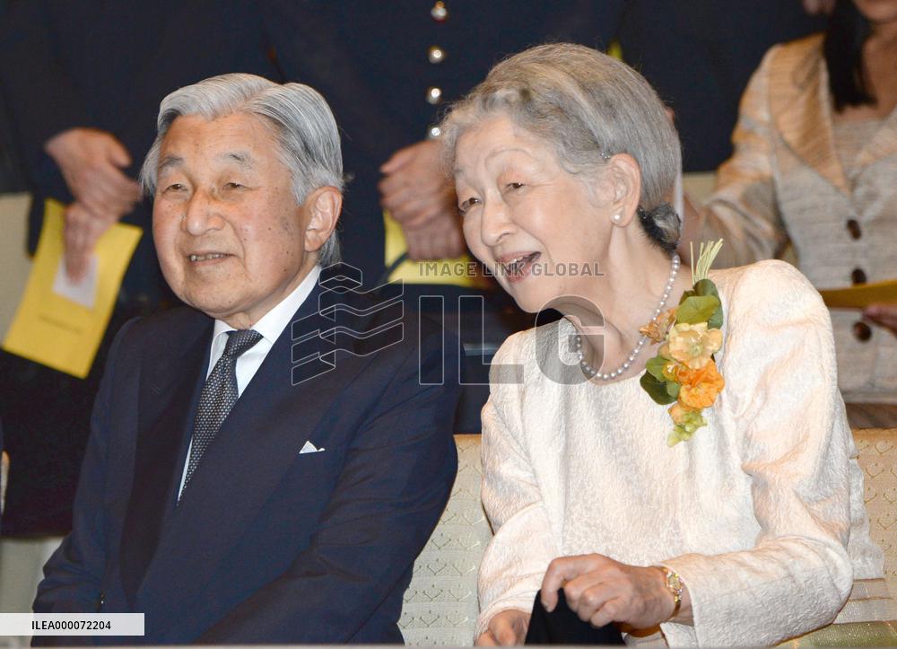 Imperial family attends Empress Michiko's 80th birthday concert