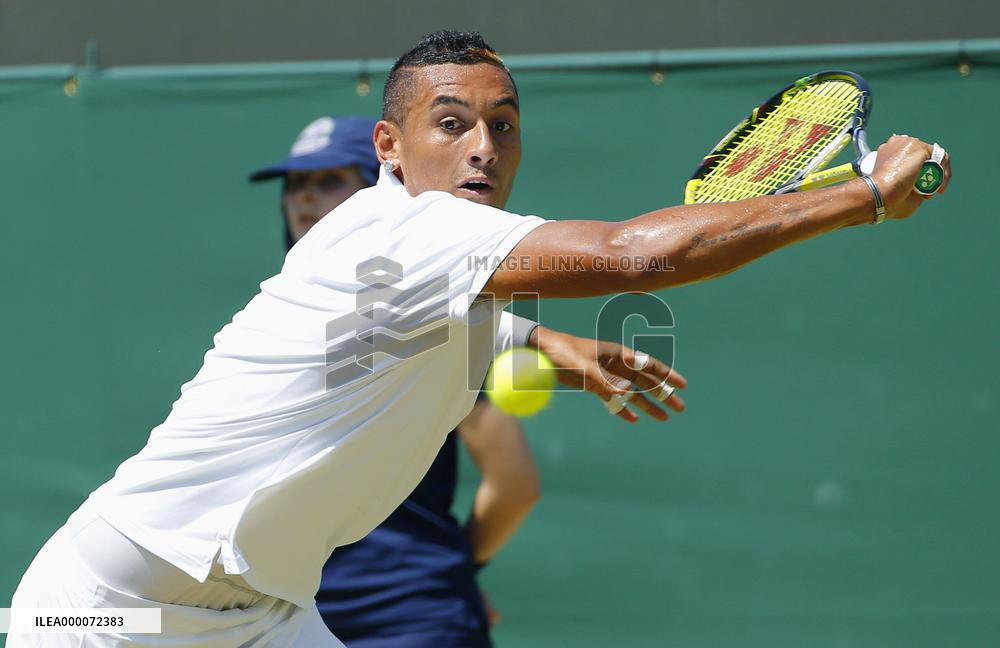 Kyrgios in Wimbledon 3rd-round match