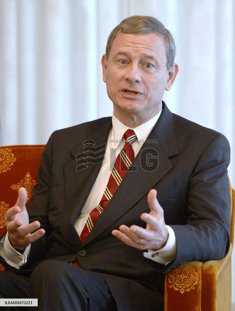 U.S. chief justice says Japan-U.S. judicial exchange important