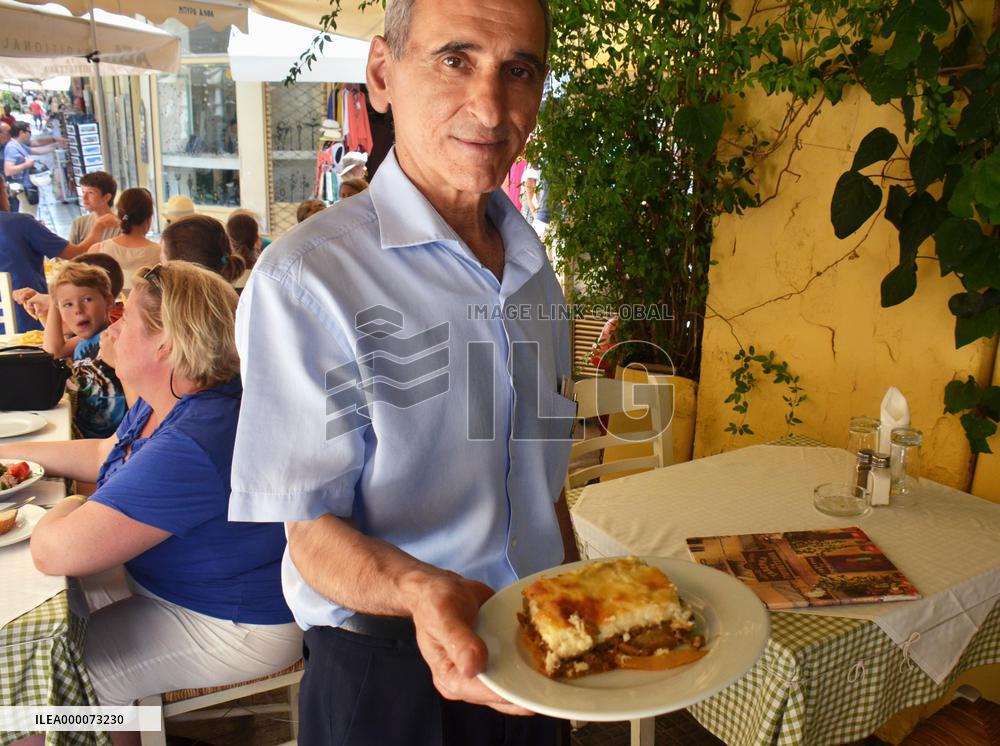 Restaurant in Athens amid debt crisis