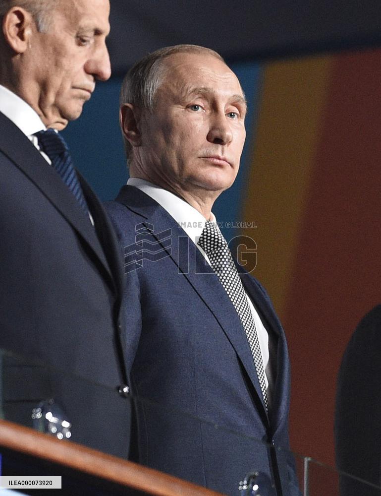 Putin attends world aquatics championships opening ceremony