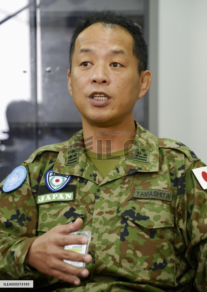 Japanese peacekeeping mission in S. Sudan shown to press