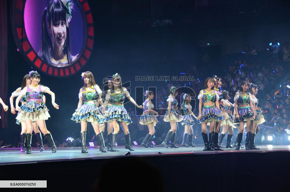 SNH48 members dance during vote-counting event in Shanghai