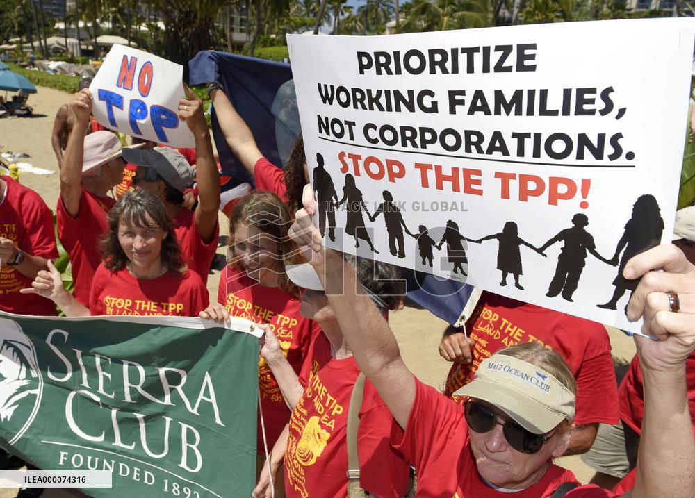 Anti-TPP rally in Hawaii