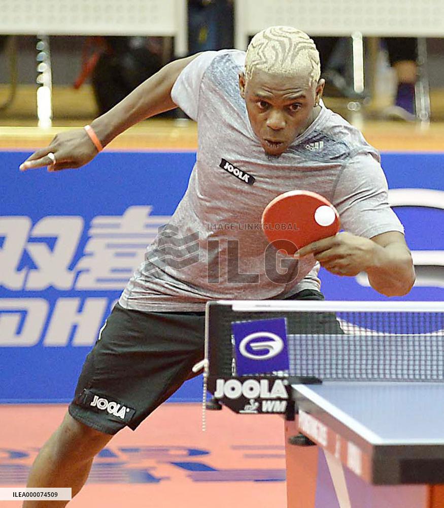 American table tennis player competes in Pyongyang Open