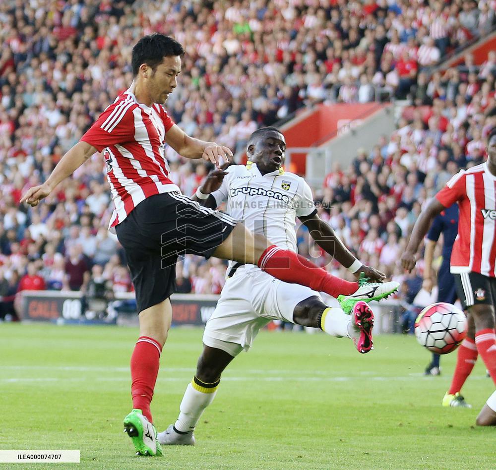 Southampton defender Yoshida fires shot in European League qualifier