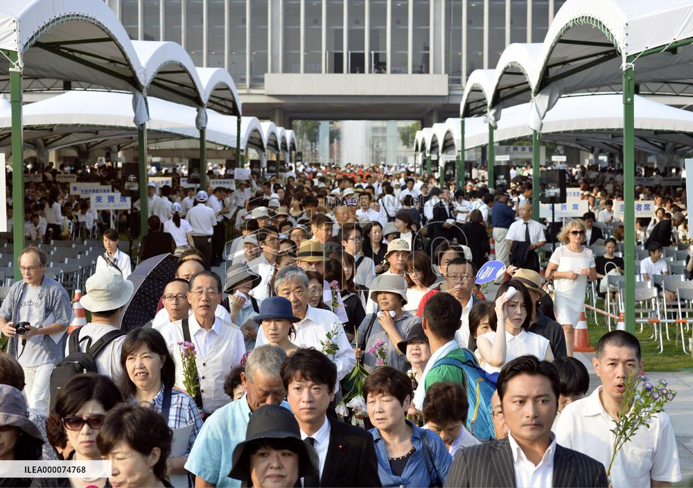 Hiroshima marks 70th A-bomb anniv. amid fears of eroded pacifism