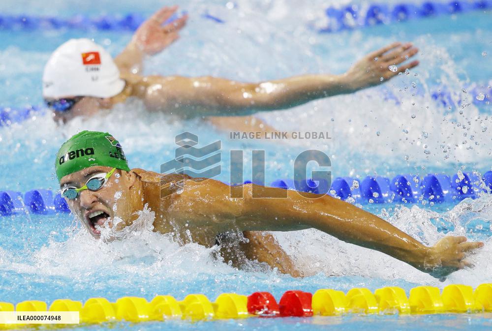 South Africa's Chad le Clos wins men's 100m butterfly