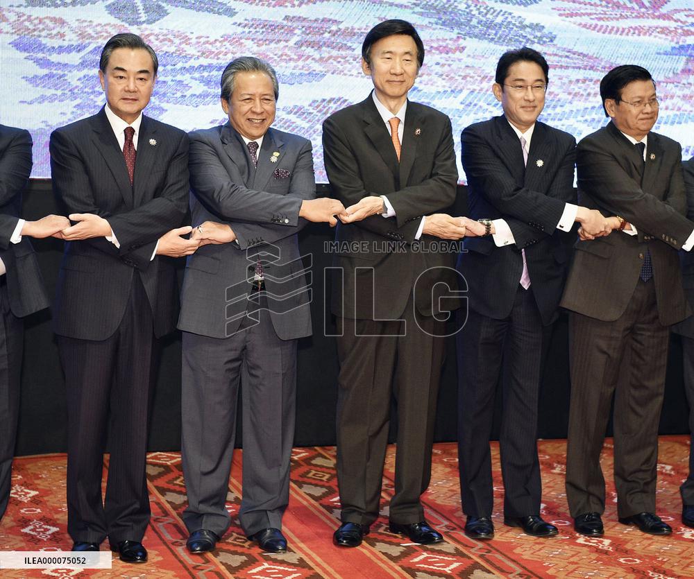 Japan foreign minister joins Asian colleagues in regional meetings