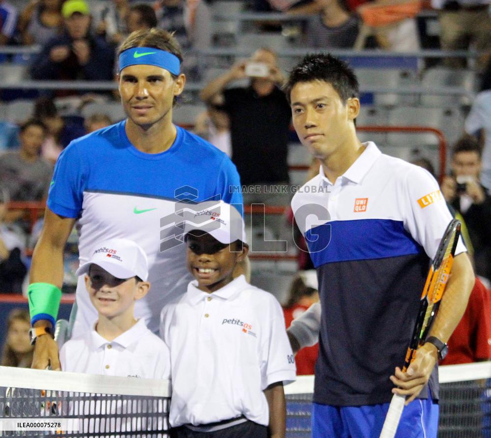 Nishikori beats Nadal for 1st time to reach semis in Montreal