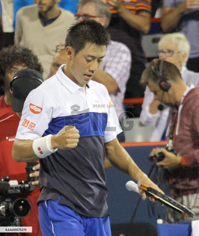 Nishikori beats Nadal for 1st time to reach semis in Montreal