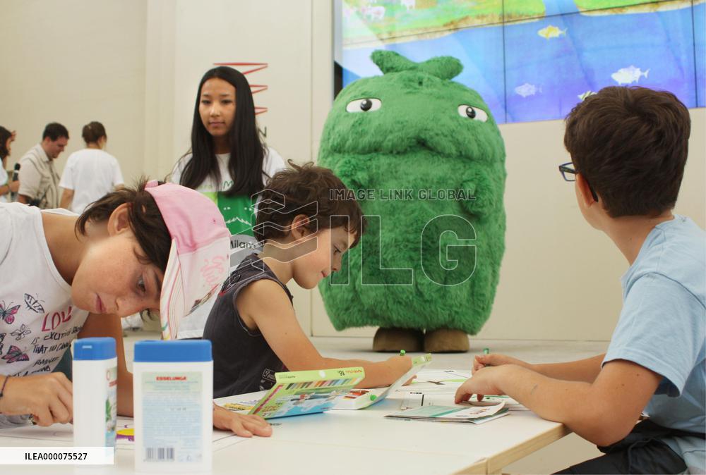 High-tech coloring event at Milan expo's Japan Pavilion