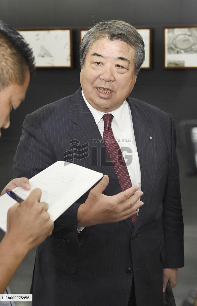Ex-judo champ Uemura speaks to press on return to IJF as director