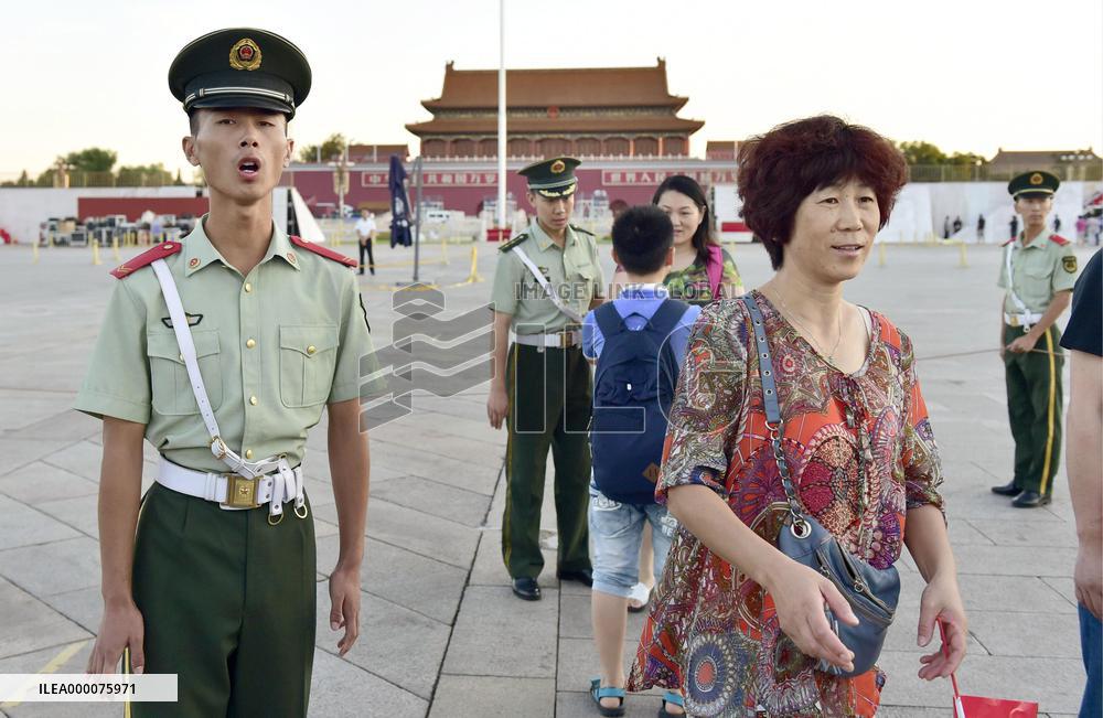 Chinese military rehearses for WWII 70th anniversary parade
