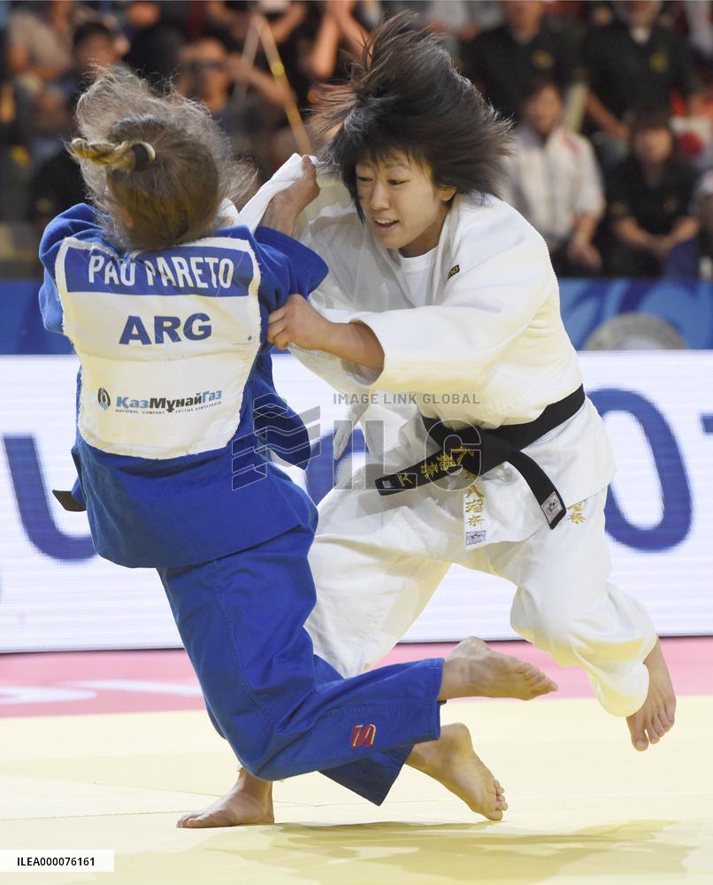 Japan's Asami places 2nd in women's 48-kg event at world judo