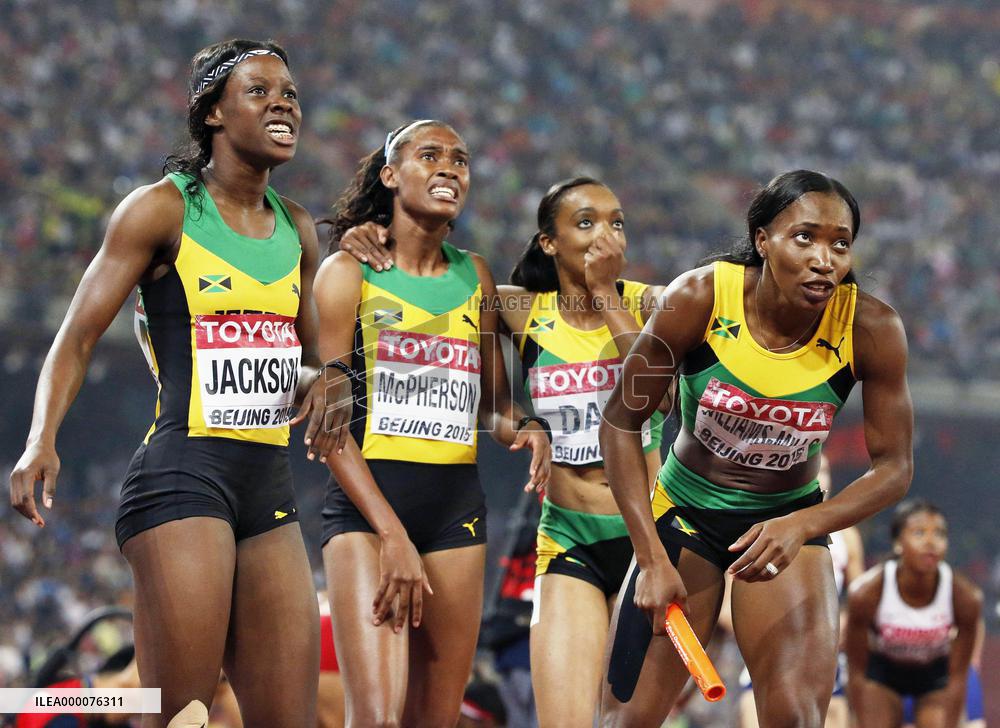 Jamaica wins women's 4x400 meter relay at world championships