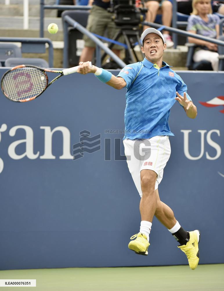 Nishikori crashes out in first round of U.S. Open