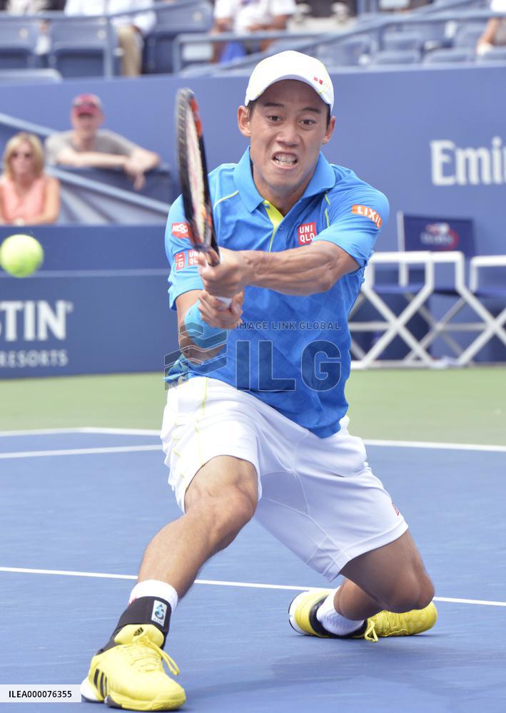 Nishikori crashes out in first round of U.S. Open