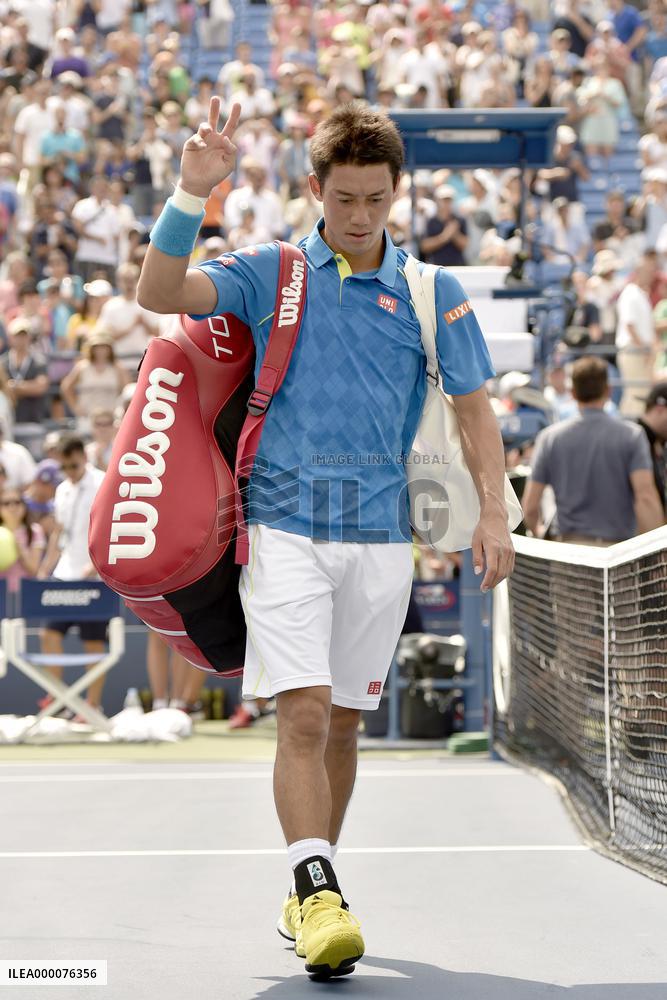 Nishikori crashes out in first round of U.S. Open