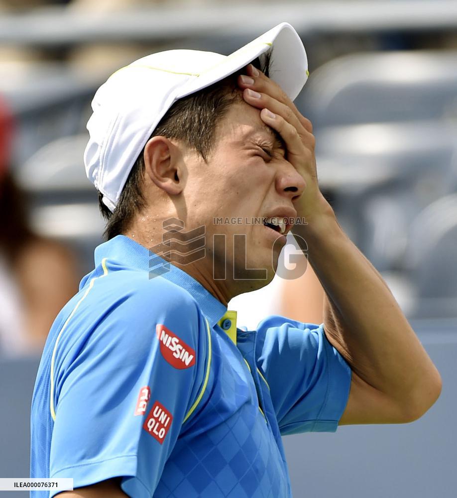 Nishikori crashes out in first round of U.S. Open