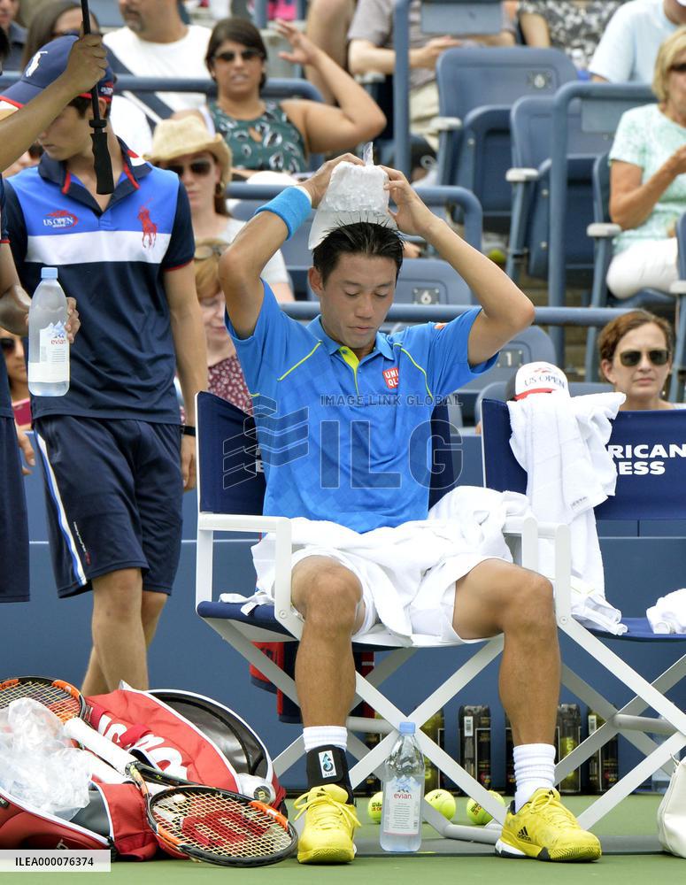 Nishikori defeated in 1st round of U.S. Open