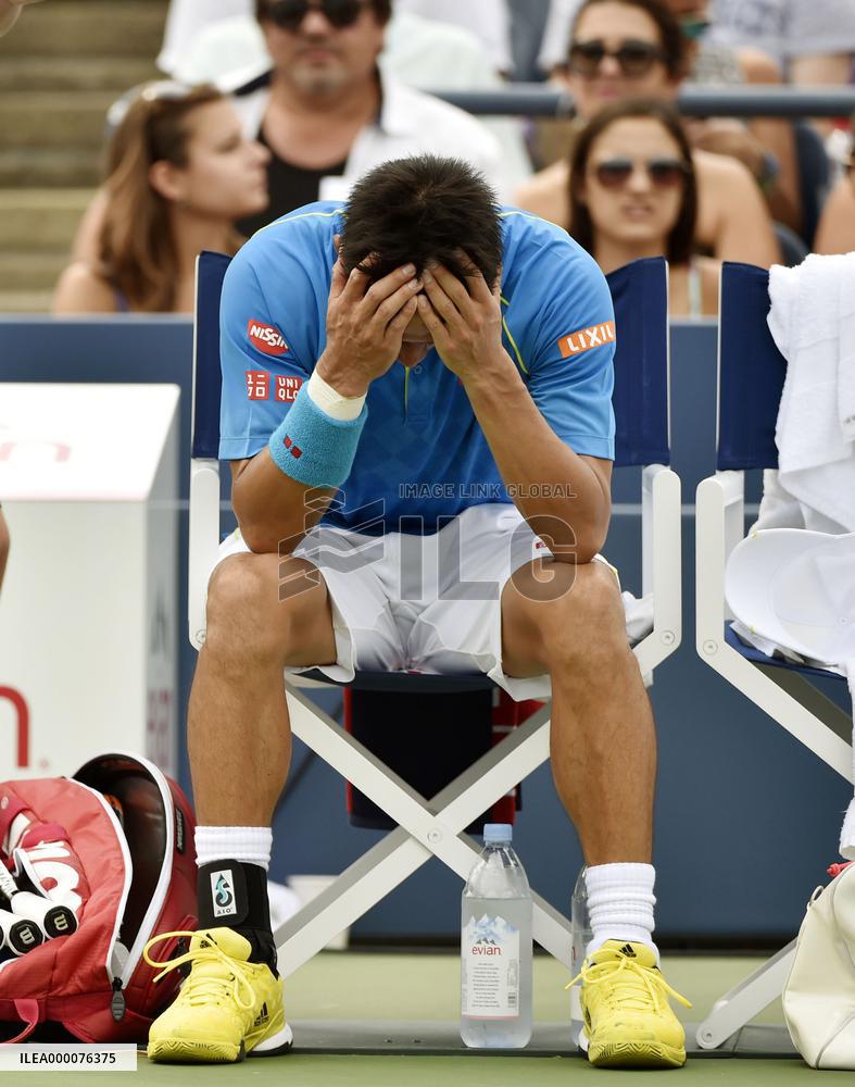 Nishikori defeated in 1st round of U.S. Open