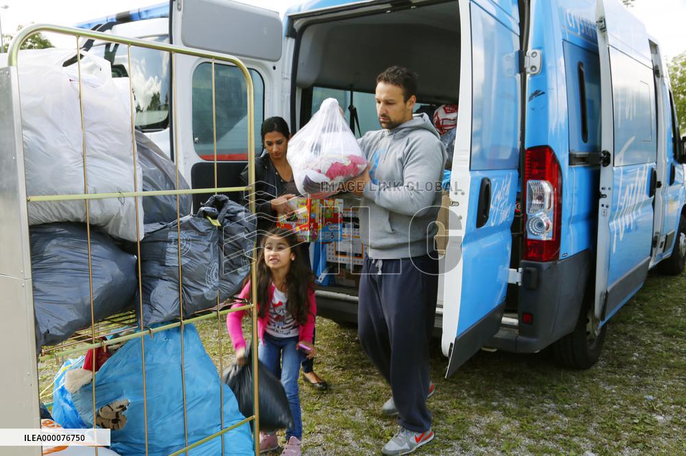 Donations continue to arrive at refugee facility in Munich