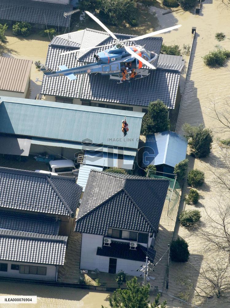 Rescue operations continue in flooded city in eastern Japan