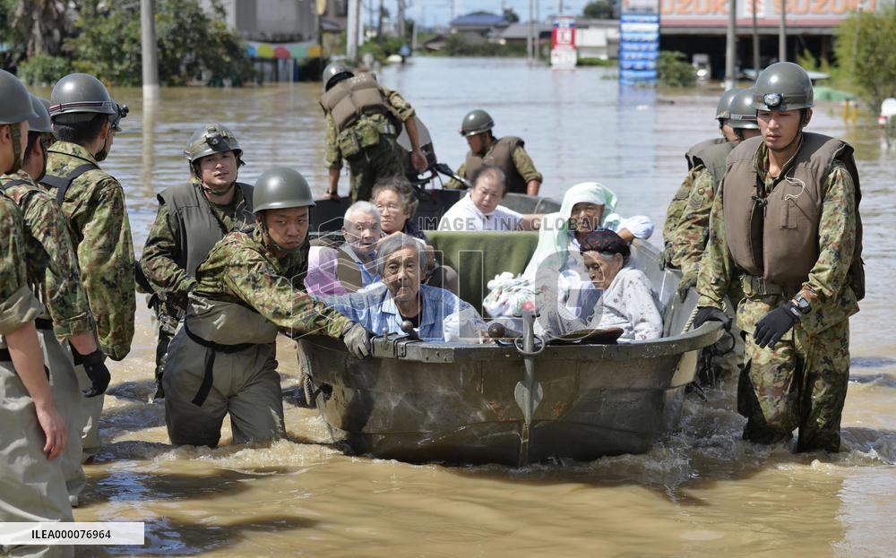 Aftermath of massive floods in eastern Japan
