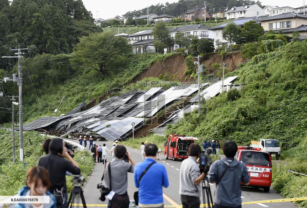 Mudslide destroys solar panels