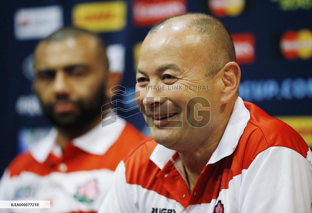 Japan coach Jones meets with reporters