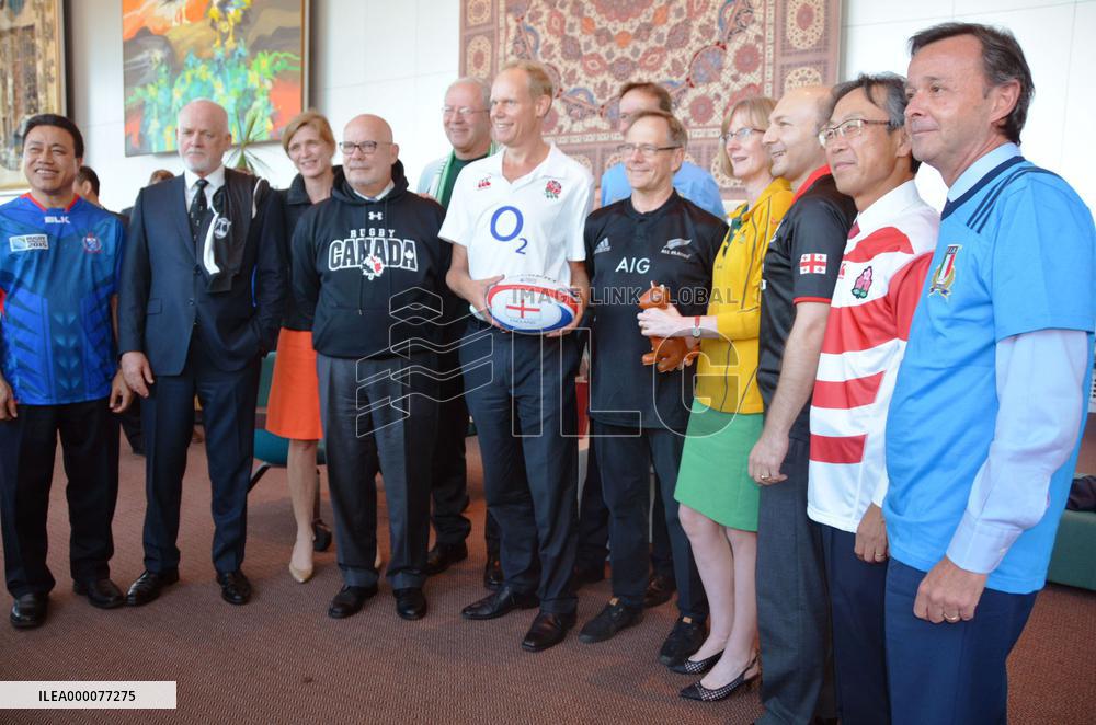 Diplomats mark start of Rugby World Cup at U.N. headquarters