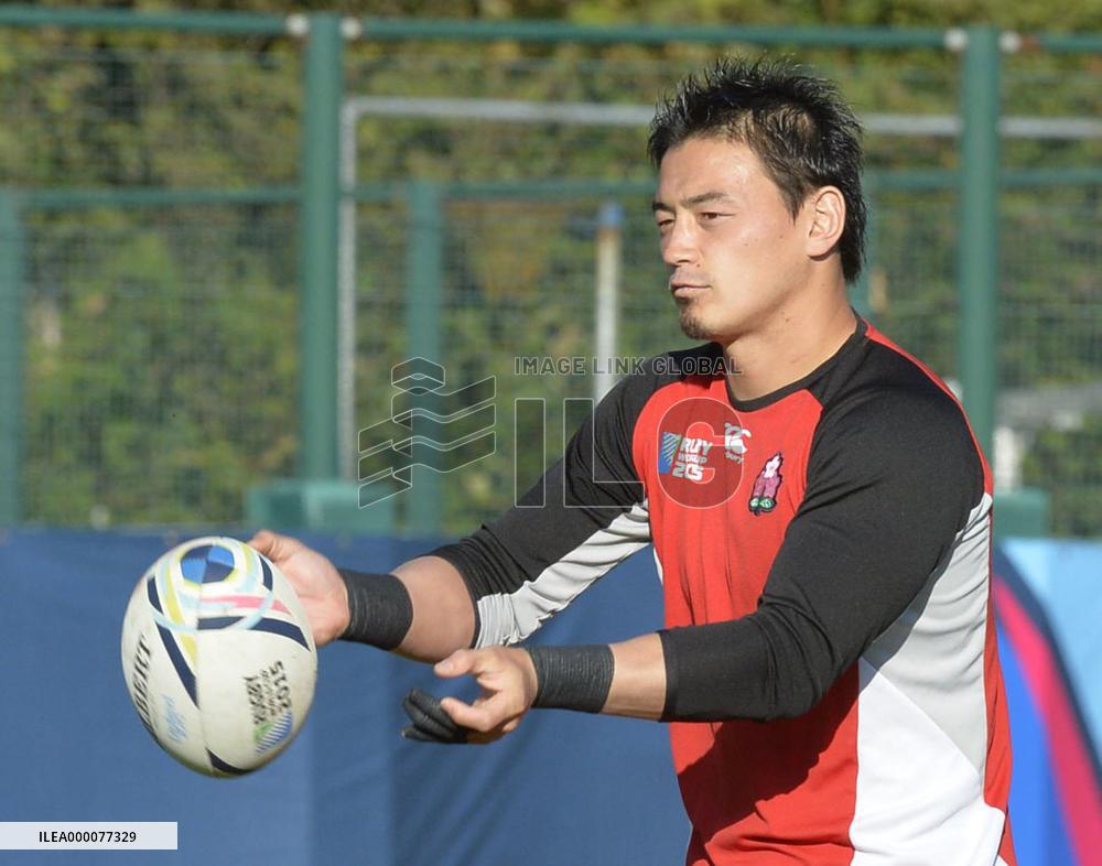 Japan rugby team practices day after historic win