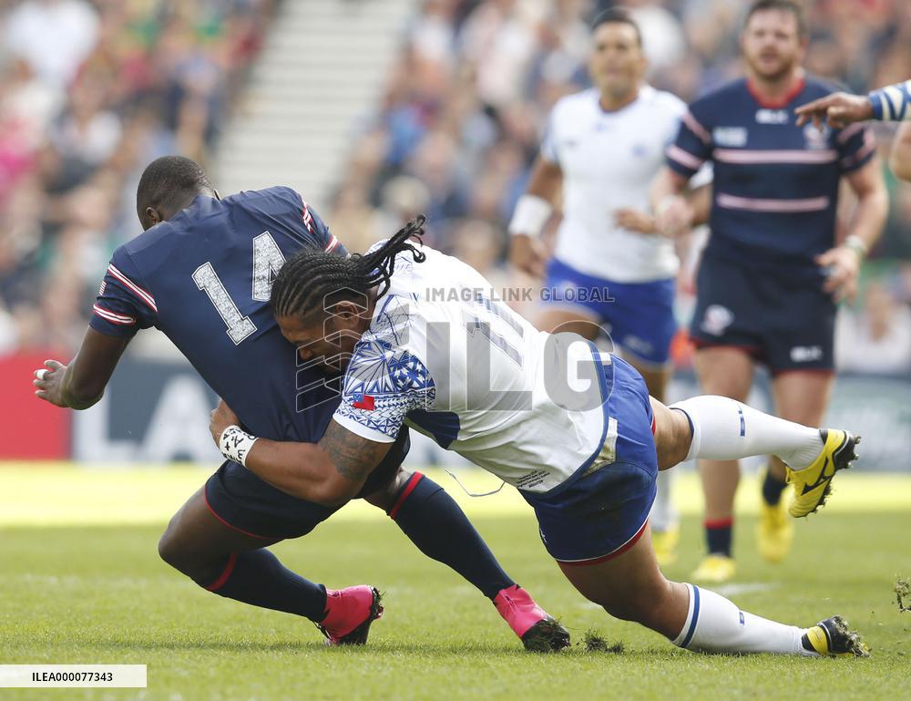 Rugby: Samoa down U.S. in physical encounter to head Pool B