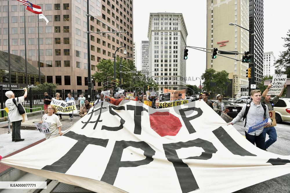Anti-TPP protests in Atlanta