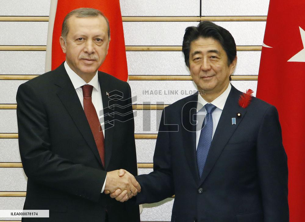 Japan PM Abe, Turkish President Erdogan