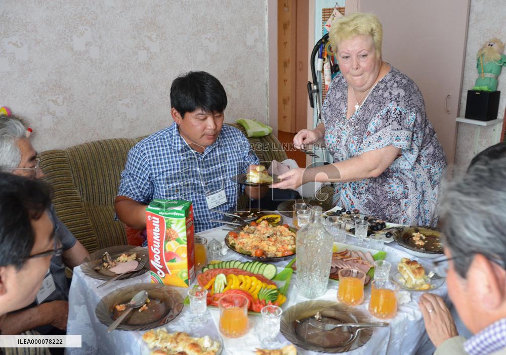 Japanese visit Russian home on disputed island