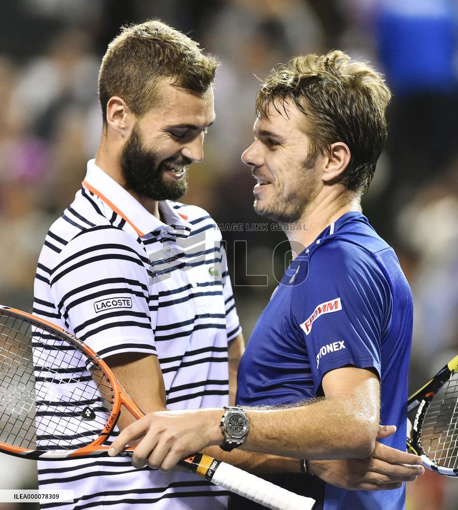 Wawrinka beats Paire to take Japan Open singles title