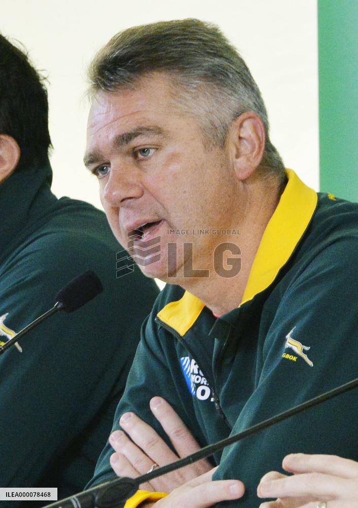 S. Africa coach Meyer names team for quarterfinal against Wales