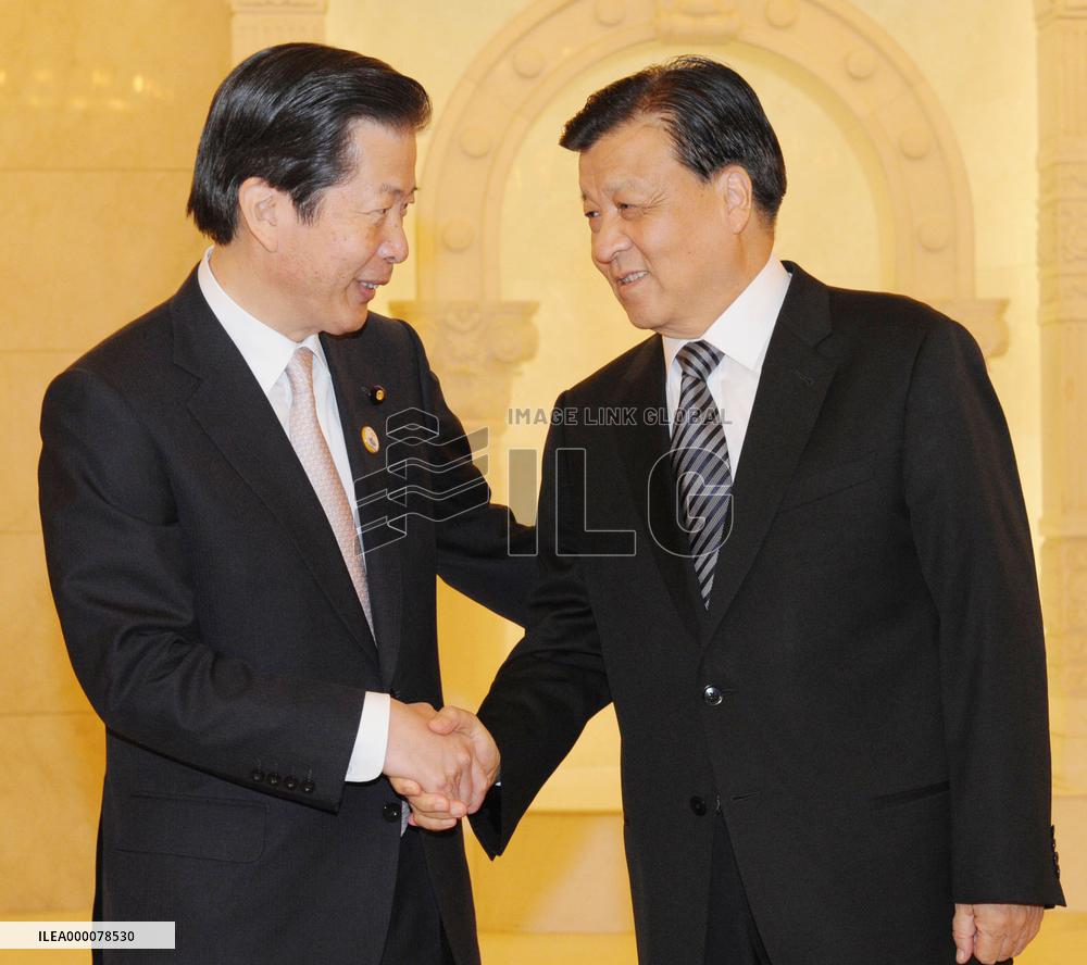 Komeito leader Yamaguchi meets senior 5th-ranked Chinese leader