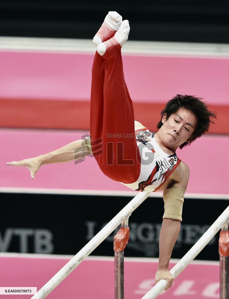 Japan's Kato in qualifying round of world gymnastics c'ships