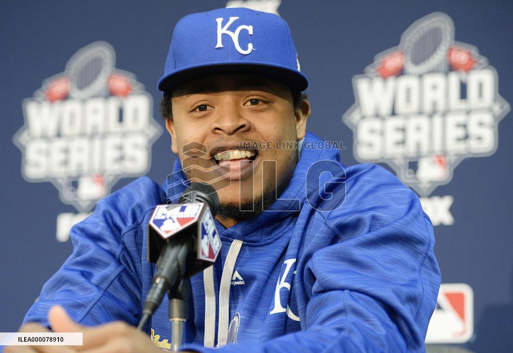 Royals' Game 1 starter Volquez at World Series press conference