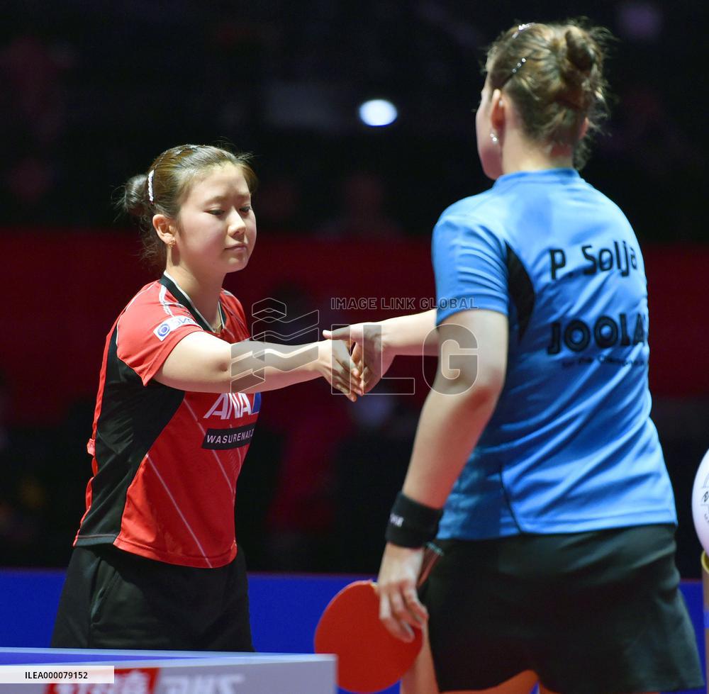 Table tennis: Fukuhara fails in world cup quarterfinals