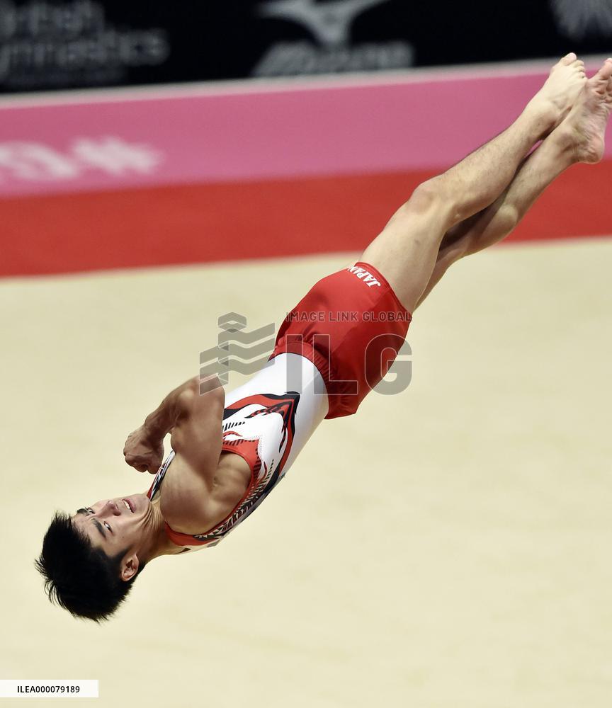 Japan's Shirai wins floor gold title at world