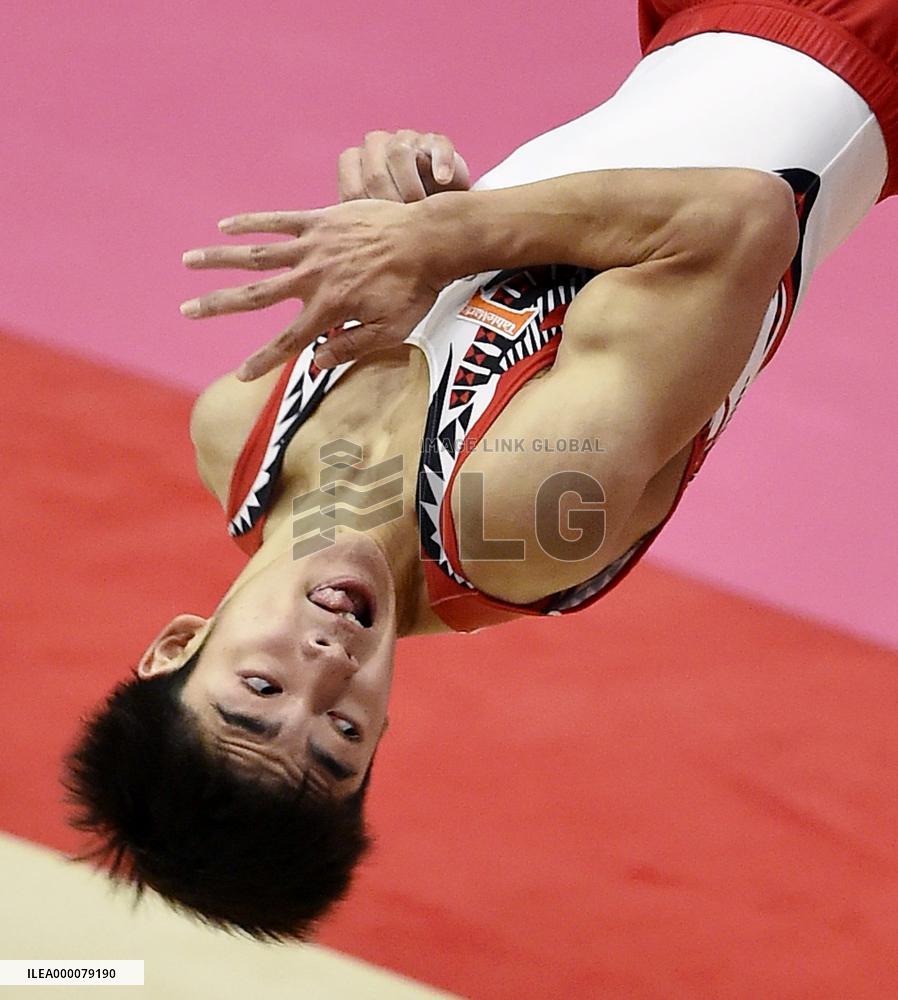 Japan's Shirai wins floor gold title at world