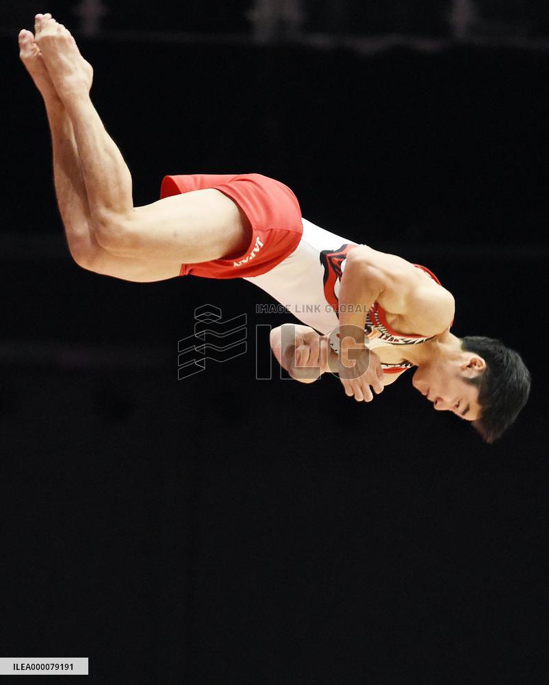 Japan's Shirai wins floor gold title at world