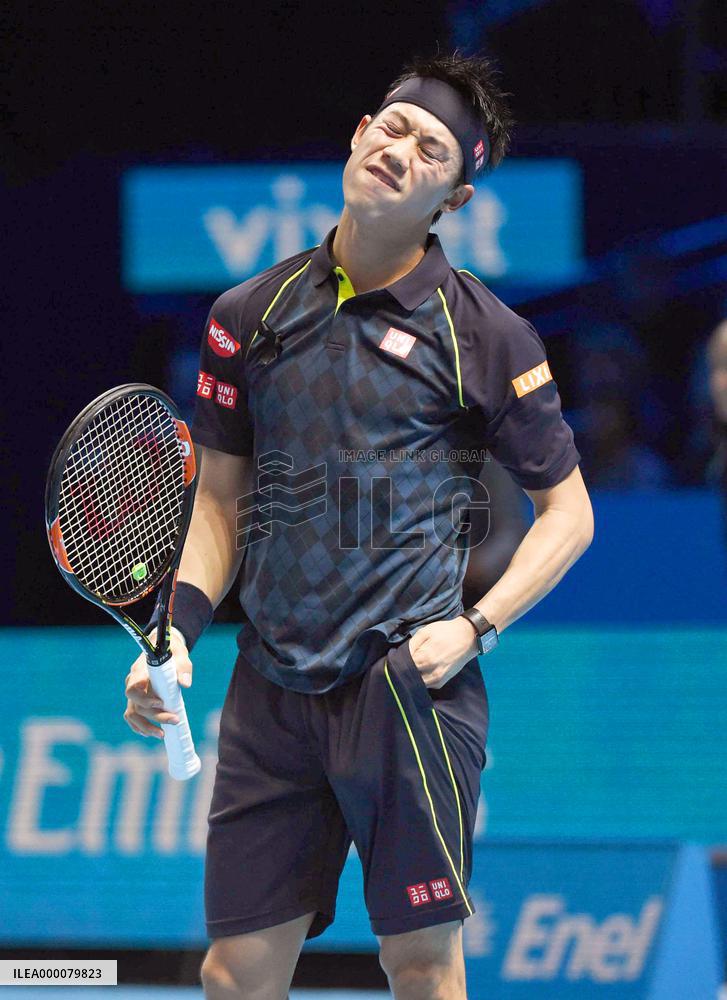 Nishikori loses Tour Finals opener against Djokovic