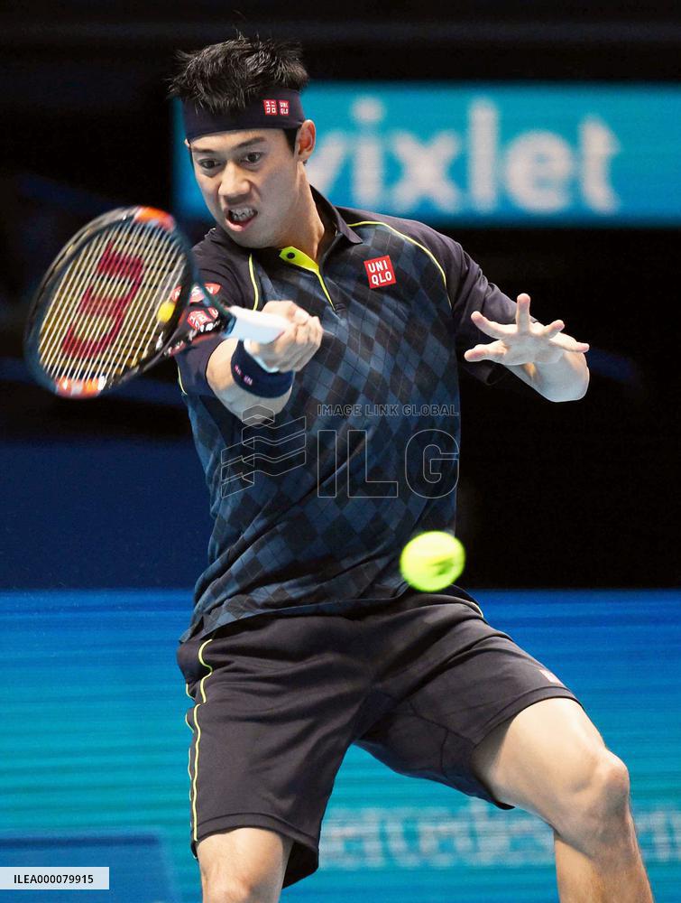 Nishikori marks 1st victory in ATP world tour finals